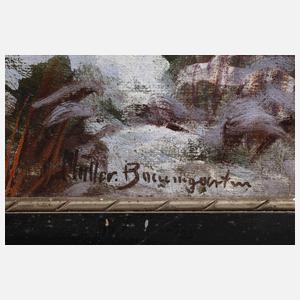 Carl Müller-Baumgarten, Verschneites Alpendorf