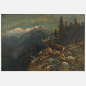 Moritz Müller II, Hirsch im Gebirge