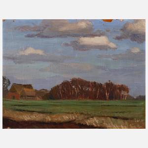 Fritz Overbeck, attr., Moorlandschaft mit Kate