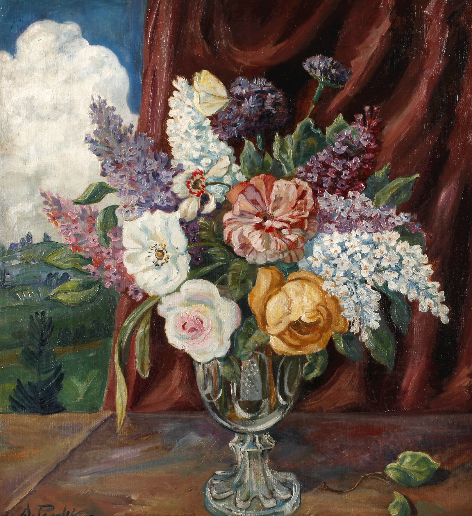 Anton Peschka, Blumenstillleben