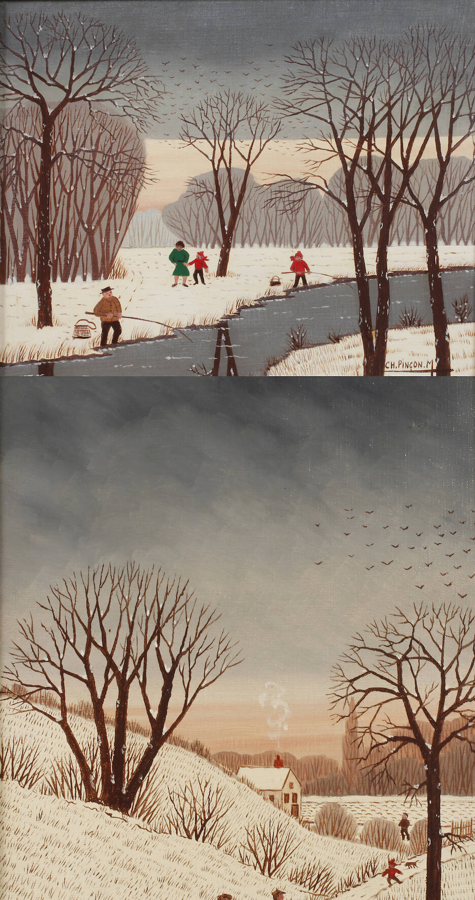 Charles Pincon, Paar Gemälde