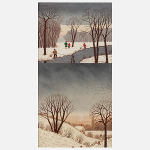 Charles Pincon, Paar Gemälde