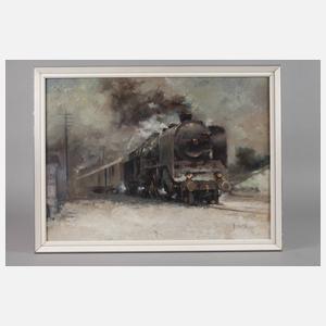 Jaroslav Ronek, Dampflok im Winter