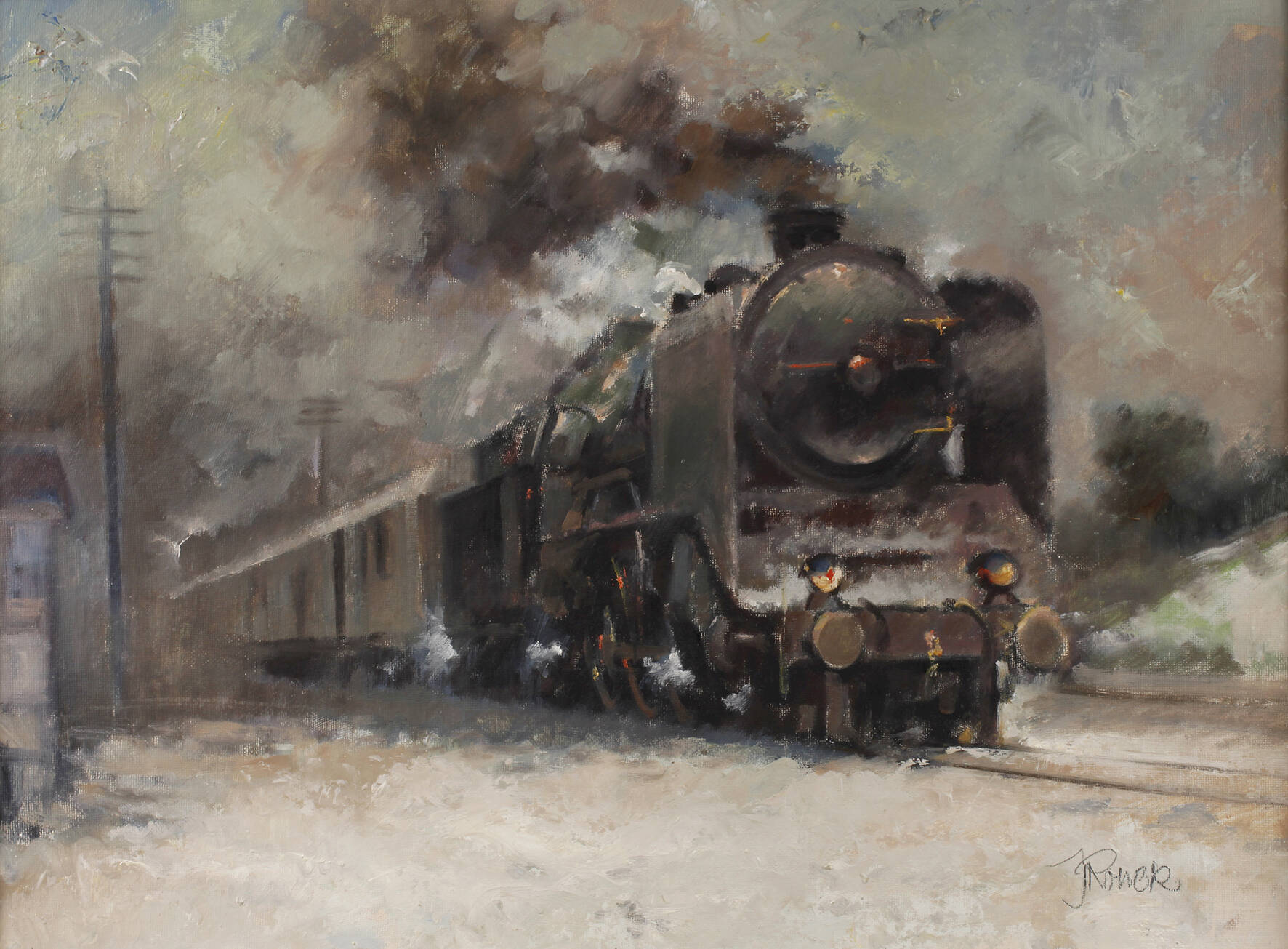 Jaroslav Ronek, Dampflok im Winter