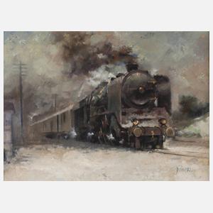 Jaroslav Ronek, Dampflok im Winter