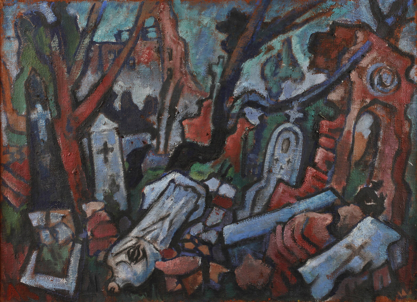 Alexander Rosenlehner attr., "Friedhof"