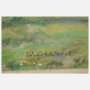 W. Schäfer, Spätsommerliche Waldlichtung