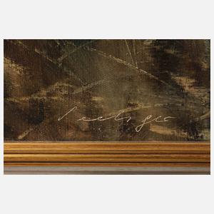 Arnold Schatz, Wildschweinrotte im Winterwald