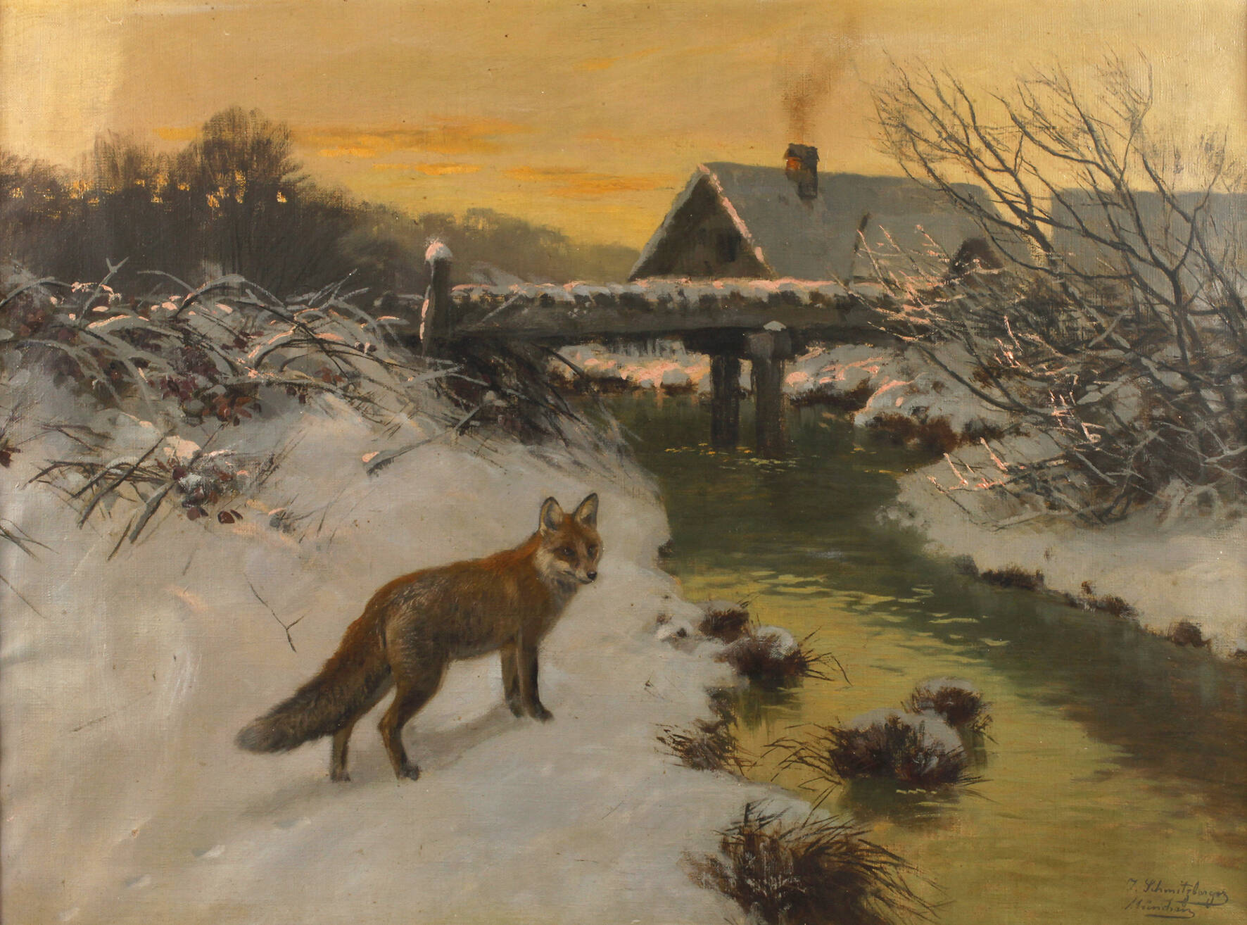 Josef Schmitzberger, Fuchs am romantischen Bach