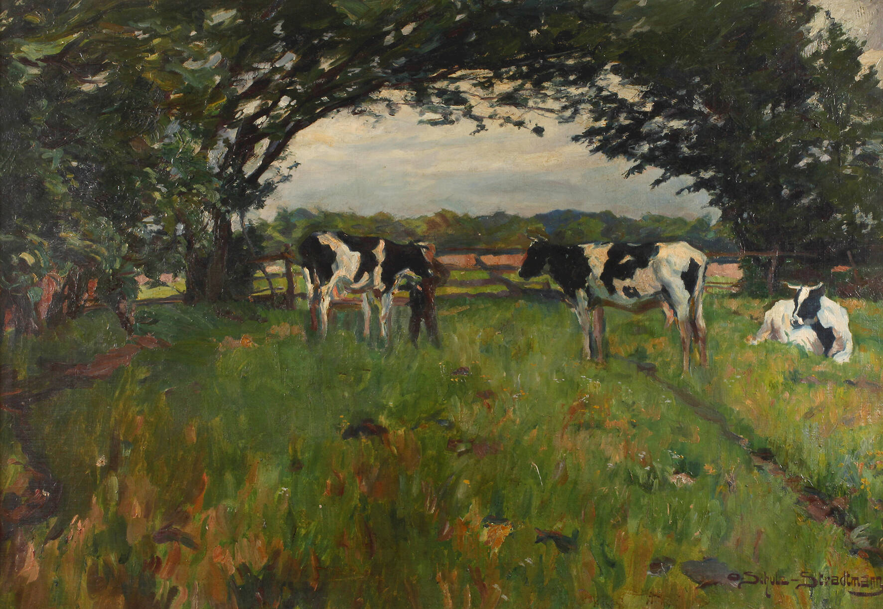 Otto Schulz-Stradtmann, Kühe auf der Weide
