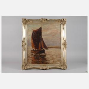 Prof. Julius Seyler, Segelboot an der Küste