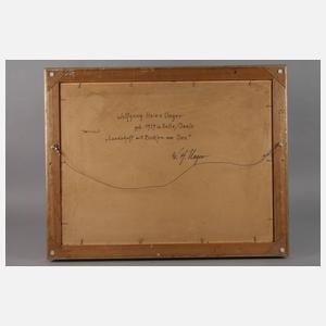 Wolfgang Heinz Unger, Landschaft mit Birken am See