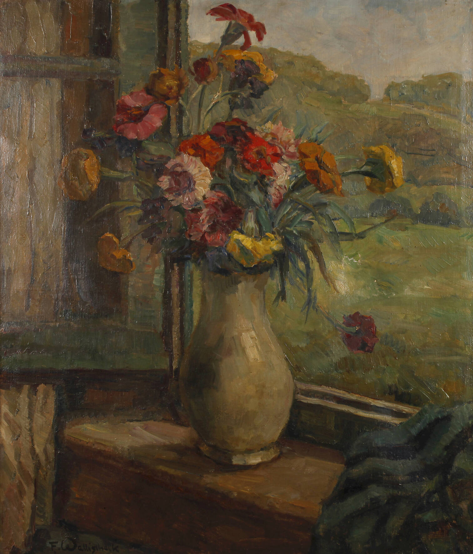 Franz Wallischeck, Blumen am Fenster