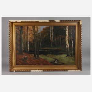 H. Wenzel, Birken am Weiher