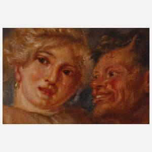 Pan mit zwei Nymphen