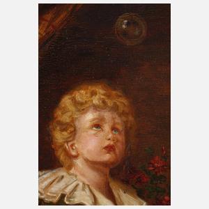 Monogrammist A.G., Junge mit Seifenblasen