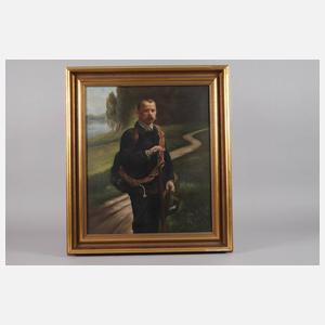 Bergsteiger in Sommerlandschaft