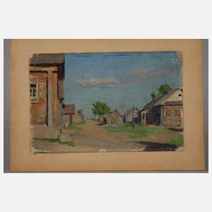 Romantische russische Dorflandschaft