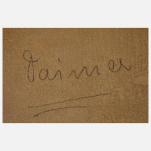 Romantische russische Dorflandschaft