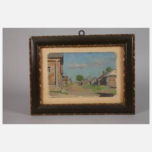 Romantische russische Dorflandschaft