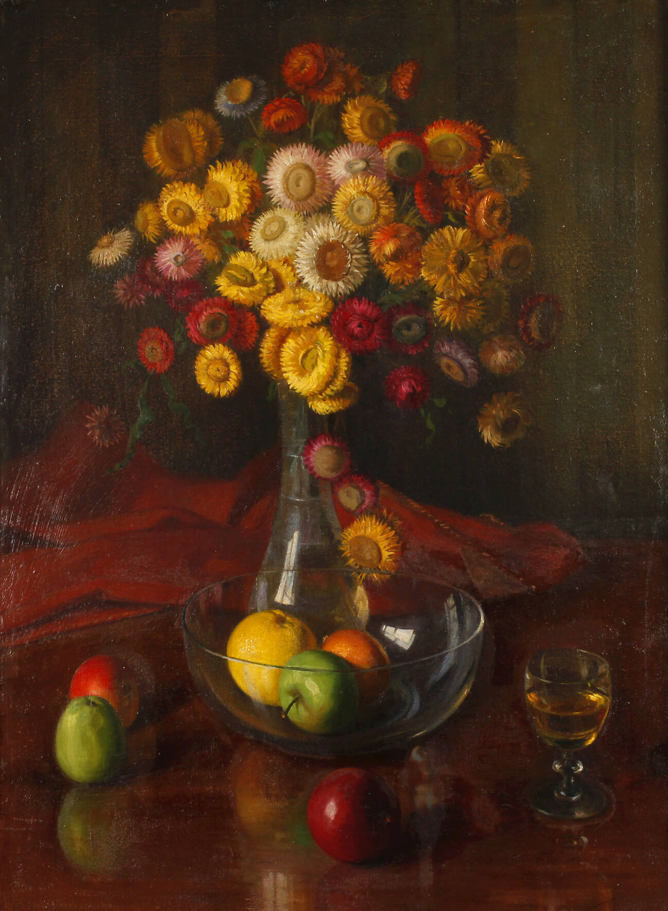 Stillleben mit Strohblumen