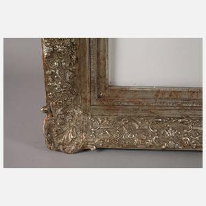 Großer versilberter Prunkrahmen