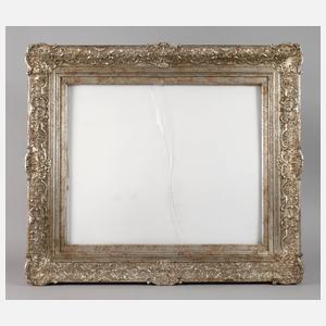 Großer versilberter Prunkrahmen